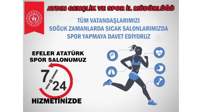 Aydın'da 7 24 spor yapma fırsatı