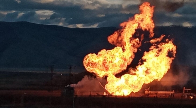 Ağrı- Gürbulak Sınır Kapısı'nda doğal gaz boru hattında patlama!