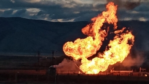 Ağrı- Gürbulak Sınır Kapısı'nda doğal gaz boru hattında patlama!