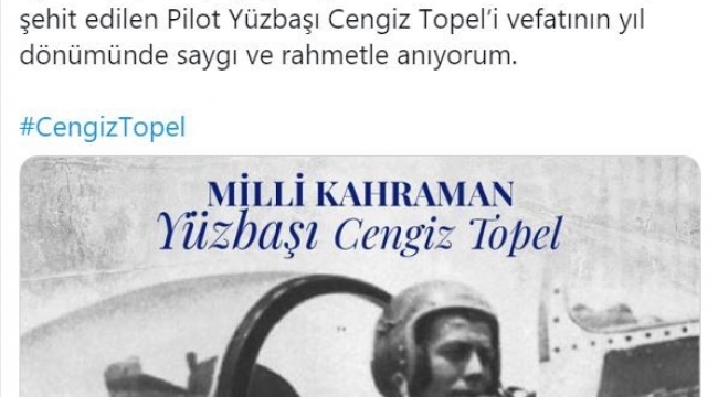  Başkan Çerçioğlu, şehit Yüzbaşı Cengiz Topel’i Unutmadı