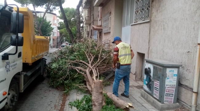 Yağış sonrası olumsuzluklara Büyükşehir ekipleri anında müdahale etti.