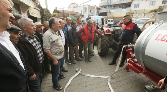  Büyükşehir’in yangın söndürme tankeri desteği devam ediyor