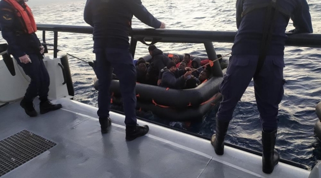 Aydın’da 35 düzensiz göçmen kurtarıldı